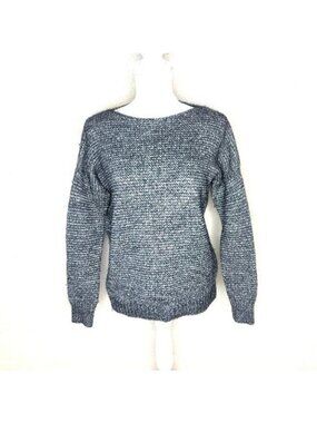 Theory Gray Pullover Emogen B Frost Marl Wool